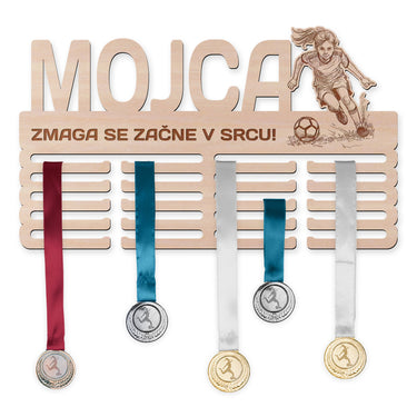 Obešalnik za medalje - Nogomet, dekle 
