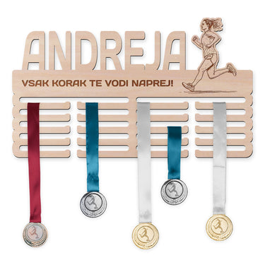 Obešalnik za medalje - Tek, ženska 