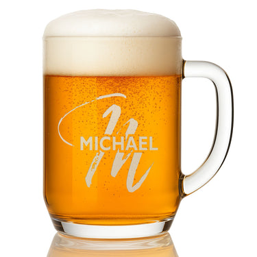 Steklen kozarec za pivo z imenom (500 ml)